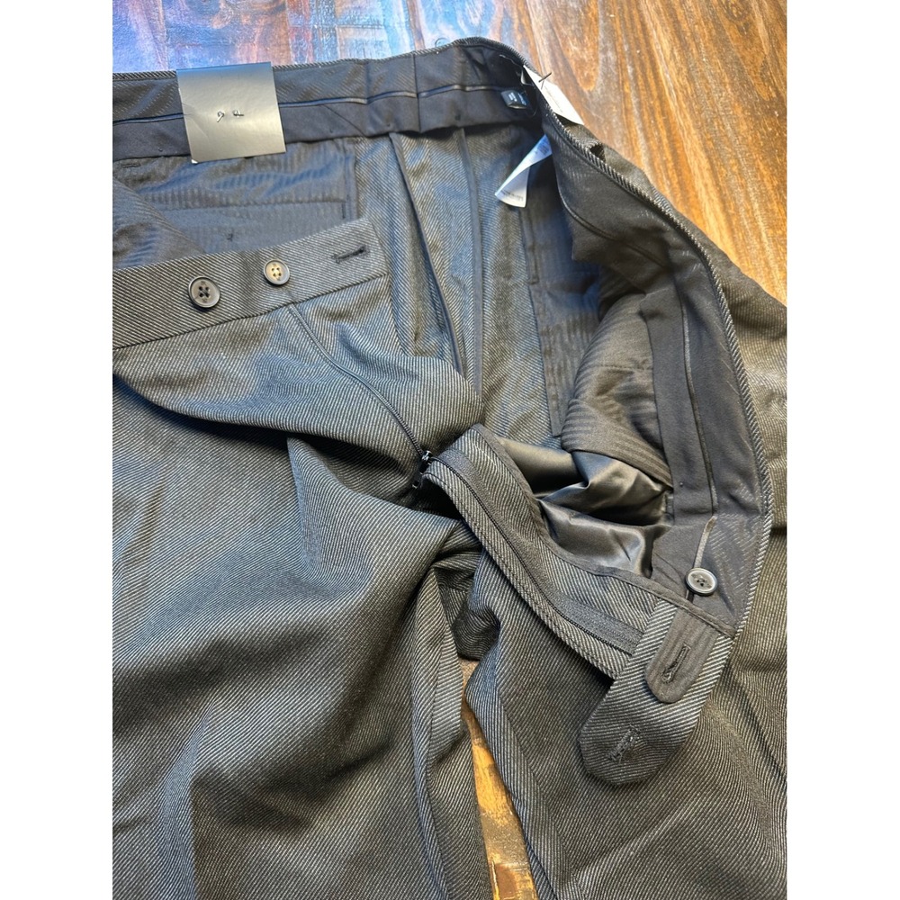 Banana Republic Mens Tailored Fit Dress Pants 38x32 Charcoal Grey Tapered Leg - Picture 5 of 7